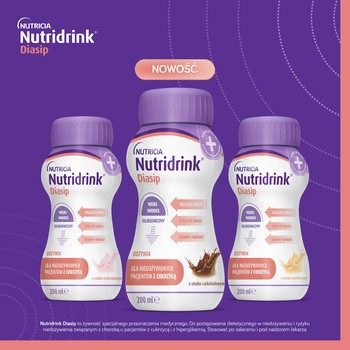 Nutridrink Diasip, płyn, smak waniliowy, 4 x 200 ml