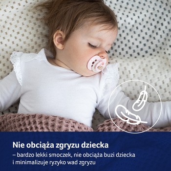 Canpol Lovi CapiChill, Smoczek silikonowy dynamiczny, 0-6m, girl, 2 szt.