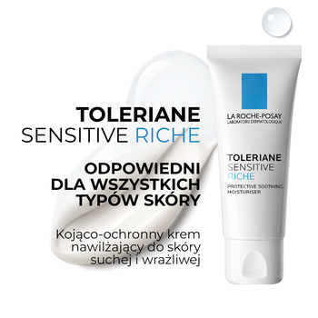 La Roche-Posay Toleriane Sensitive Riche, krem nawilżający, 40 ml