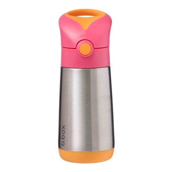B.box, bidon termiczny ze słomką, Strawberry Shake, 350 ml