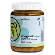 Wellbear Magnez 100 mg + Potas 150 mg + B6 10 mg, kapsułki, 60 szt. https://azcdn.doz.pl/image/d/product/8fe36741-scale-180x180.png