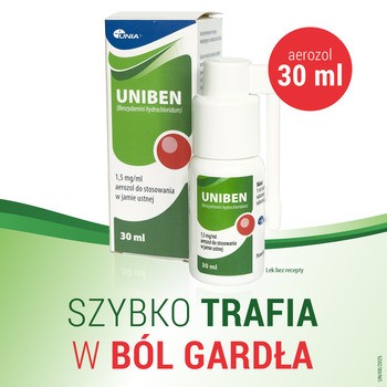 Uniben, 1,5 mg/ml, aerozol do stosowania w jamie ustnej, 30 ml