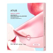 Anua Peach 70 Niacin Brightening Collagen Mask, maseczka kolagenowa, 4 szt.