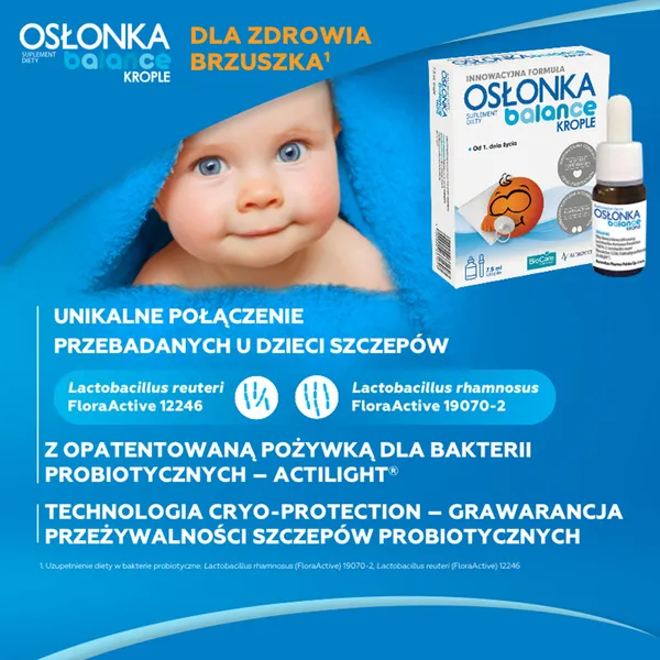 Пробиотик Osłonka Balance для младенцев и детей, с лактобактериями, капли, 7,5 мл — фото 2