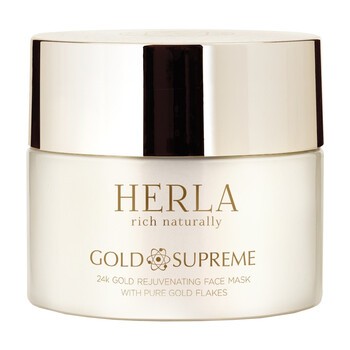 Herla Gold Supreme,24k Złoto odmładzająca maska do twarzy z płatkami złota, 50 ml
