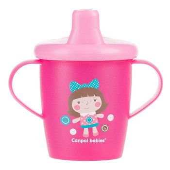 Canpol Babies, kubek niekapek Toys, kolor różowy, 250 ml