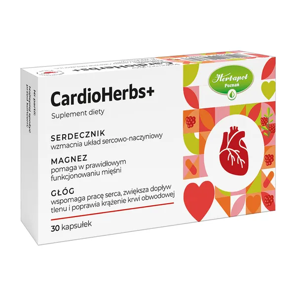 CardioHerbs + Serdecznik Magnez Głóg 30 kapsułek [Herbs+] - Herbs+