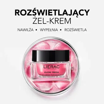 Lierac Glow Fresh, krem-żel rozświetlający do skóry normalnej i mieszanej, refill, 50 ml