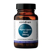 Viridian, Kwas alfa liponowy, 200 mg, kapsułki, 30 szt.
