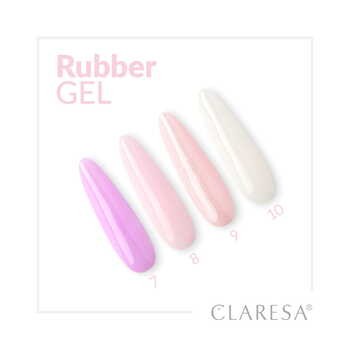 Claresa Rubber Gel, żel budujący do paznokci, 10, 45 g