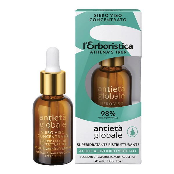L'Erboristica L'Erboristica Antieta Globale, skoncentrowane serum do twarzy nawilżające, 30 ml — Składniki i ocena