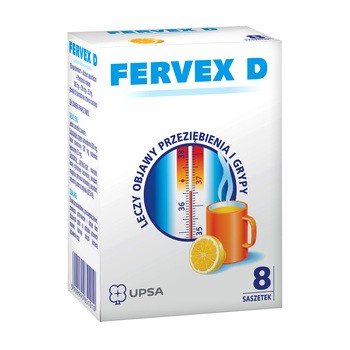 Fervex D, granulat do sporządzania roztworów doustnych, 8 saszetek