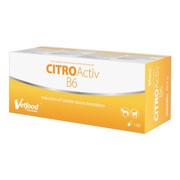 Vetfood Citro Activ B6, preparat wspomagający ograniczenie tworzenia się kamieni szczawianowo-wapniowych dla psów i kotów, kapsułki, 120 szt. https://azcdn.doz.pl/image/d/product/3800e792-scale-180x180.png