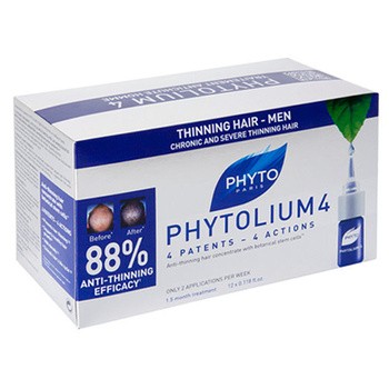 Phyto Phytolium 4, koncentrat przeciw wypadaniu włosów dla mężczyzn, 3,5 ml, 12 amp