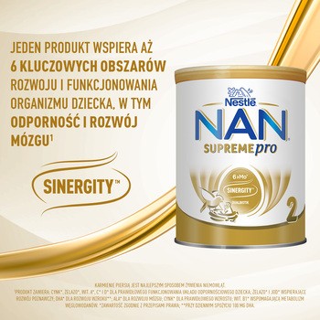Nestle Nan Supremepro 2, mleko następne w proszku dla niemowląt powyżej 6. miesiąca, 800 g