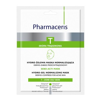 Pharmaceris T Sebo-Acti Mask, hydro-żelowa maska normalizująca, 1 szt.