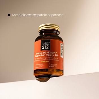 LABS212 Vitamin D3+K2MK7+Magnesium malate+B6, kapsułki, 60 szt.