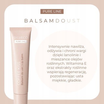 Sylveco Pure Line, balsam do ust, Coffee Kiss, 15 ml