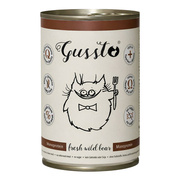 Gussto Fresh Wild Boar, mokra karma dla kotów, dzik, 400 g
