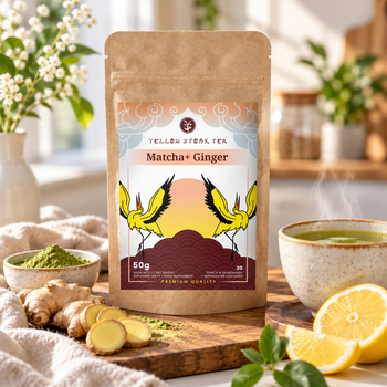 Yellow Stork Tea Matcha + Ginger, proszek, 50 g