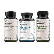 alt Zestaw Pharmovit Ashwagandha + Magnez + Kurkuma, kapsułki