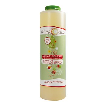 Natura Bella, delikatny szampon z siemieniem lnianym i oliwą z oliwek, do częstego stosowania, 500 ml