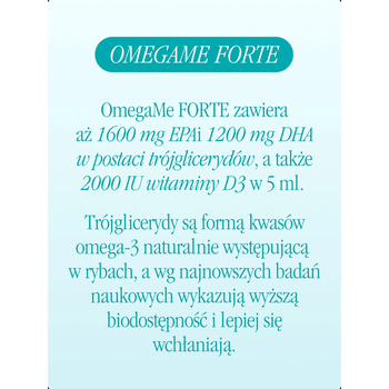 Health Labs, OmegaMe Forte, płyn, smak pomarańczowy, 160 ml