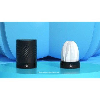 After Kiss Masturbation Egg Cherry Blossom, masturbator, wavy, 1 szt.