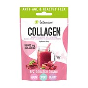 Intenson Kolagen + kwas hialuronowy + witamina C, proszek, smak rabarbarowy, 11,5 g        