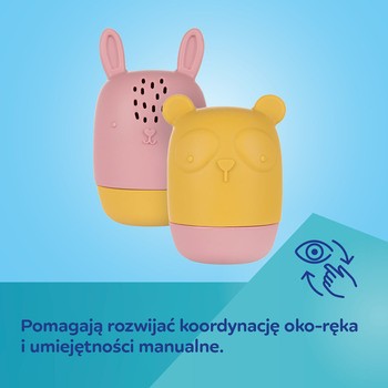 Canpol Babies, zestaw odkręcanych zabawek silikonowych do kąpieli, 4 szt.