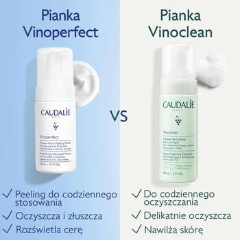 Caudalie Vinoperfect, mikropeelingująca pianka rozświetlająca, 50 ml