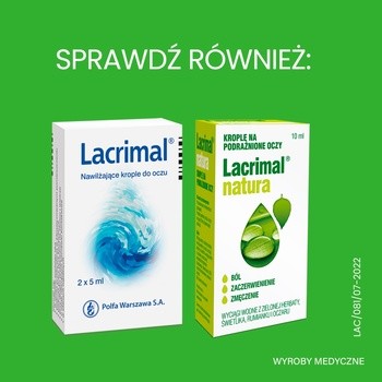 Lacrimal Natura Plus, krople do oczu, 10 ml