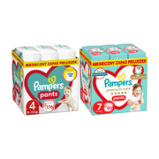 Zestaw Pampers Premium Care Pants 7 (17+ kg), 80 szt. + Pampers Pants 4 (9-15 kg), 176 szt. 