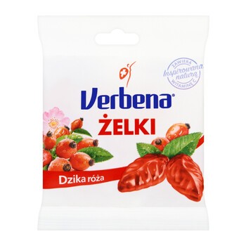 Verbena, żelki, o smaku dzikiej róży z witaminą C, 60 g