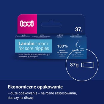 Lovi, maść lanolinowa do pielęgnacji brodawek sutkowych, 37 g