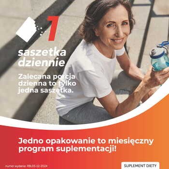 Flexap kolagen Forte, saszetki z proszkiem, smak pomarańczowy, 30 szt.