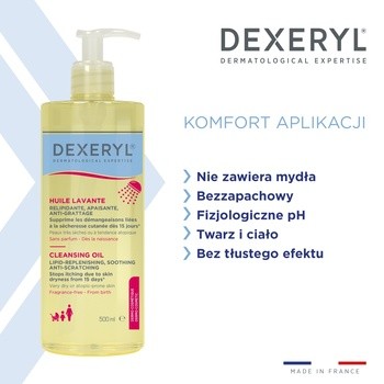 Dexeryl Cleansing, olejek do mycia, 500 ml