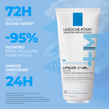 La Roche-Posay Lipikar Baume AP+Max, balsam o potrójnym działaniu, 200 ml