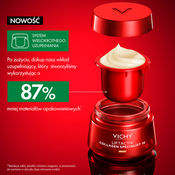 Vichy Liftactiv Collagen Specialist, krem SPF 50 redukujący 16 oznak starzenia, 50 ml