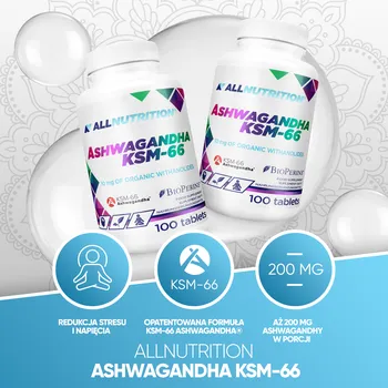 Allnutrition, Ashwagandha KSM-66, tabletki, 100 szt.
