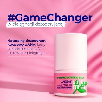 Farmona Tutti Frutti #PowerGreenTea, dezodorant kwasowy AHA, bez soli aluminium, 50 ml