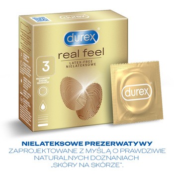 Durex RealFeel, prezerwatywy, 3 szt.