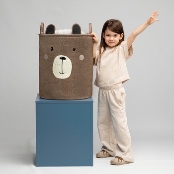 Sipo, kosz na zabawki XXL, Brązowy Miś, 1 szt.
