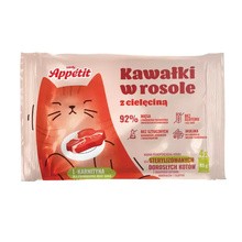 Comfy Appetit, cielęcina w rosole dla sterylizowanych kotów, 4 x 85 g