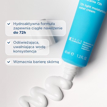 Bioderma Hydrabio Legere, lekki krem nawilżający z hialuronianem i niacynamidem, 40 ml