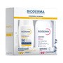 Zestaw Bioderma, Photoderm XDefense Ultra-Fluid, ochronny ultralekki fluid SPF 50+, bezbarwny, 40 ml + Sensibio H2O, woda micelarna do skóry wrażliwej, 250 ml