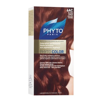 Phyto Color, farba do włosów, 6AC ciemny blond miedziano-mahoniowy, 1 opakowanie