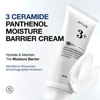 Anua 3 Ceramide Panthenol Moisture Barrier Cream, krem do twarzy, 100 ml