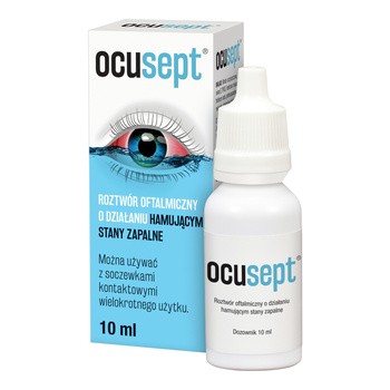 Ocusept, roztwór oftalmiczny o działaniu hamującym stany zapalne, 10 ml