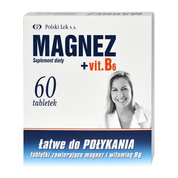 Magnez + Vitamina B6, tabletki, 60 szt